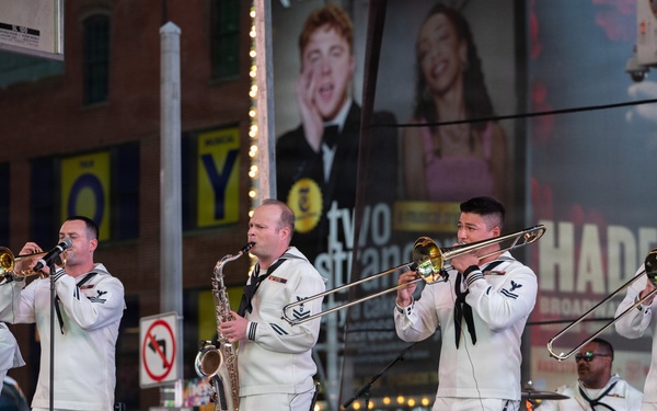 Navy Band Northeast performs in Times Square