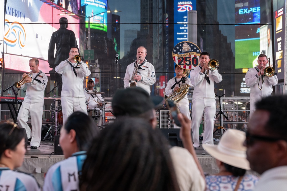 Navy Band Northeast performs in Times Square