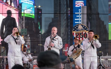 Navy Band Northeast performs in Times Square