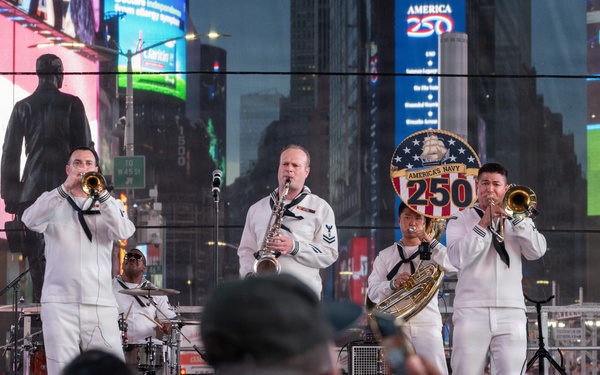 Navy Band Northeast performs in Times Square