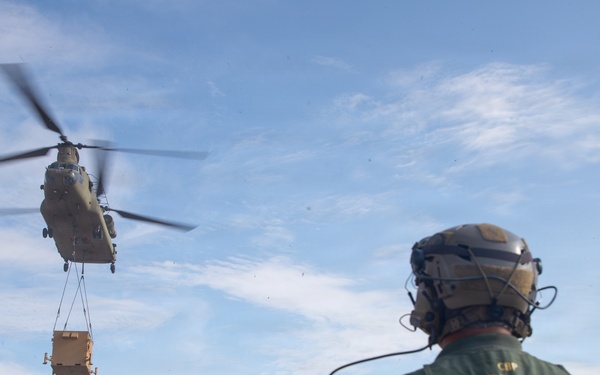 62nd Engineer Battalion conducts a Sling Load Operation to assist U.S. Border Patrol