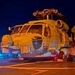 Sailors secure an MH-60R Seahawk helicopter, assigned to Helicopter Maritime Strike Squadron (HSM) 48.