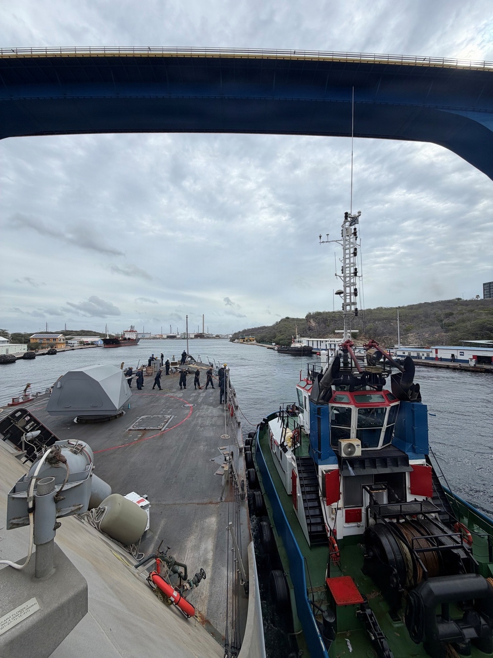 The littoral combat ship USS Billings (LCS 15) arrives in Willemstad, Curacao, July 3, 2026.