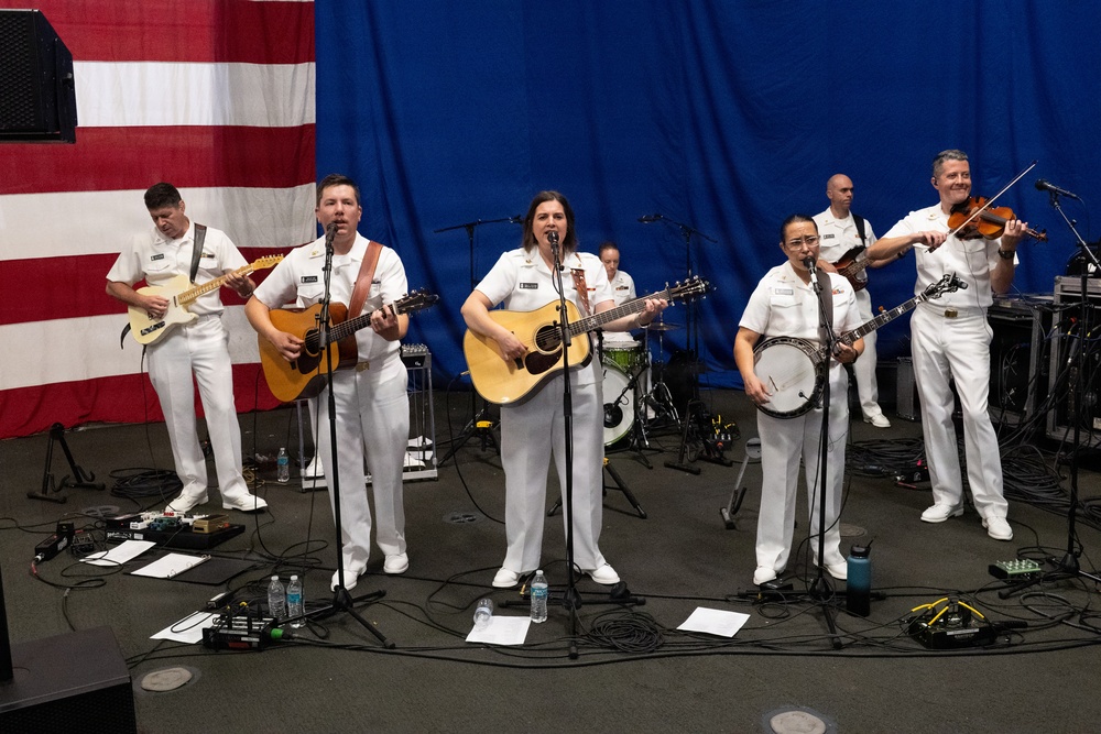 Navy Band Country Current helps nation celebrate 250th aboard USS Kearsarge