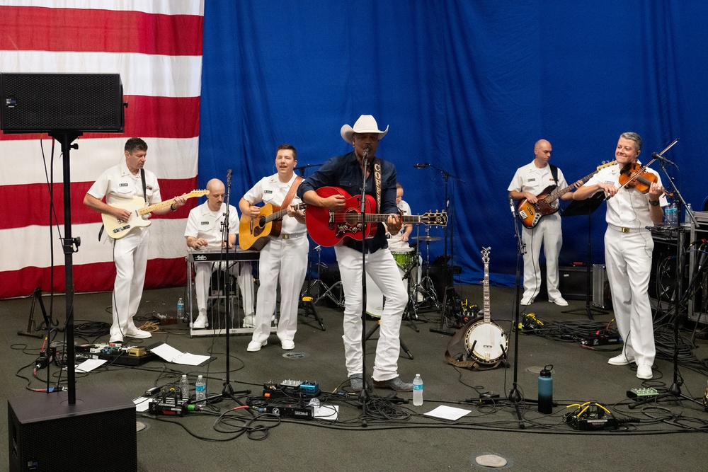 Navy Band Country Current helps nation celebrate 250th aboard USS Kearsarge