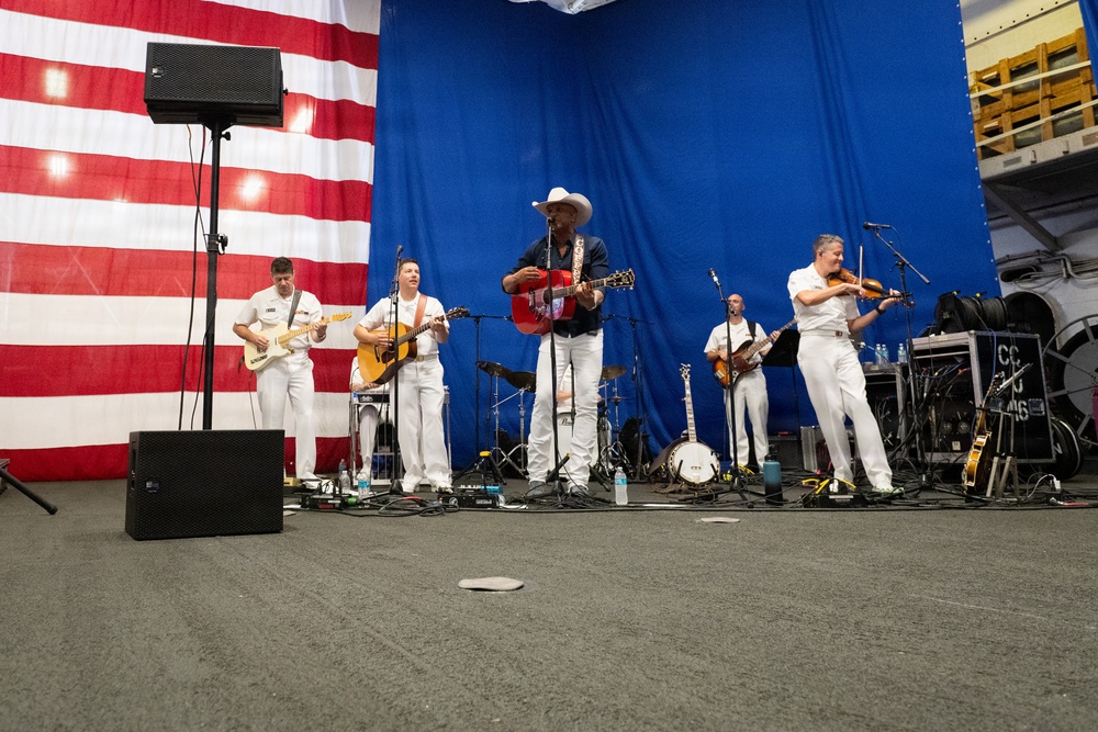 Navy Band Country Current helps nation celebrate 250th aboard USS Kearsarge