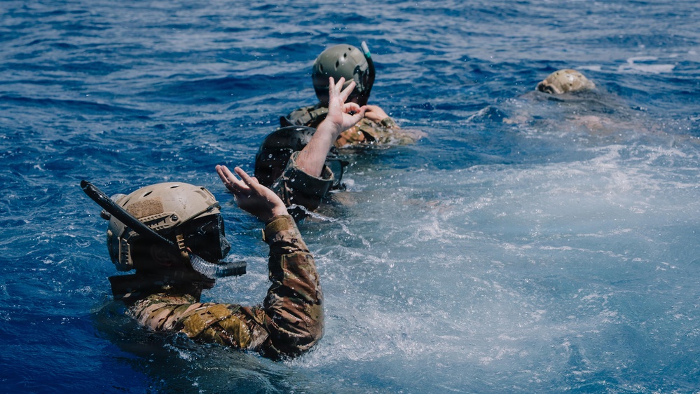 U.S. Navy, U.S. Marine Corps, and Royal New Zealand Navy EOD technicians conduct mine countermeasures training during RIMPAC 26