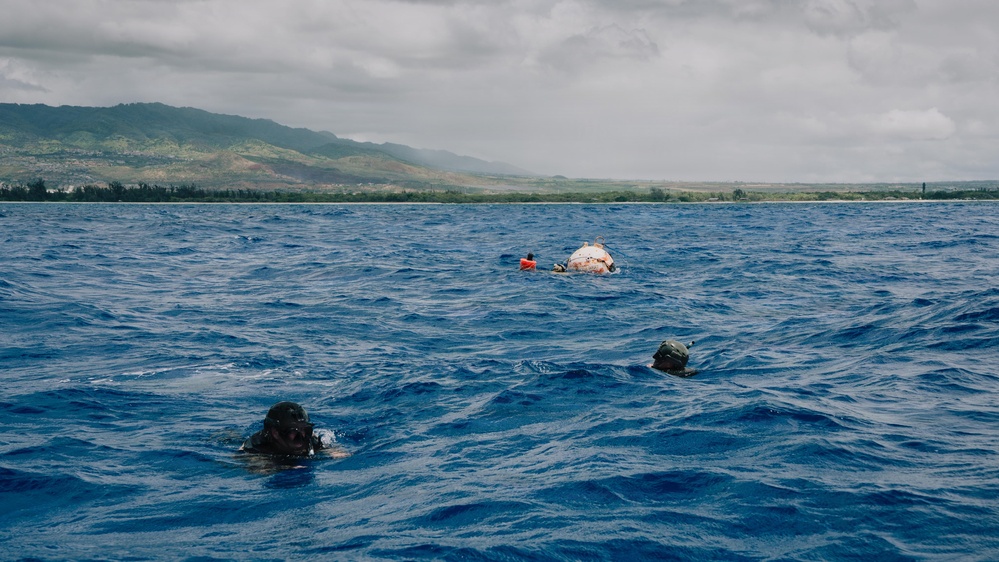 U.S. Navy, U.S. Marine Corps, and Royal New Zealand Navy EOD technicians conduct mine countermeasures training during RIMPAC 26