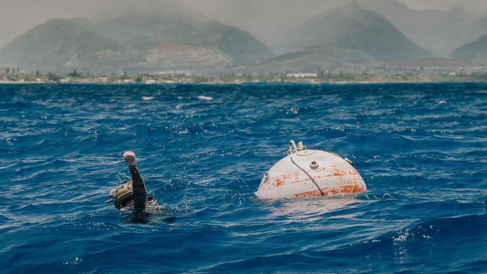U.S. Navy, U.S. Marine Corps, and Royal New Zealand Navy EOD technicians conduct mine countermeasures training during RIMPAC 26