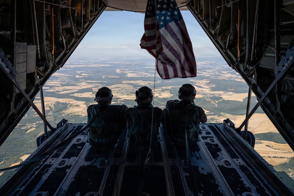 37th AS honors America's 250th anniversary over Germany