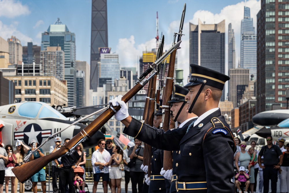 US Army Drill Team Visit New York City for America 250