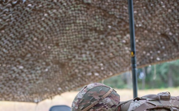 Army National Guard Soldier completes medical lane during Expert Soldier Badge assessment