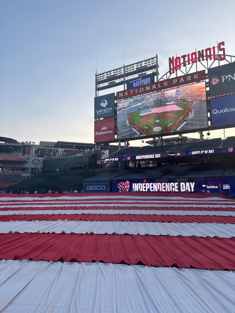 PAE SSP Employee Joins Washington Nationals Fans in Honoring Independence Day