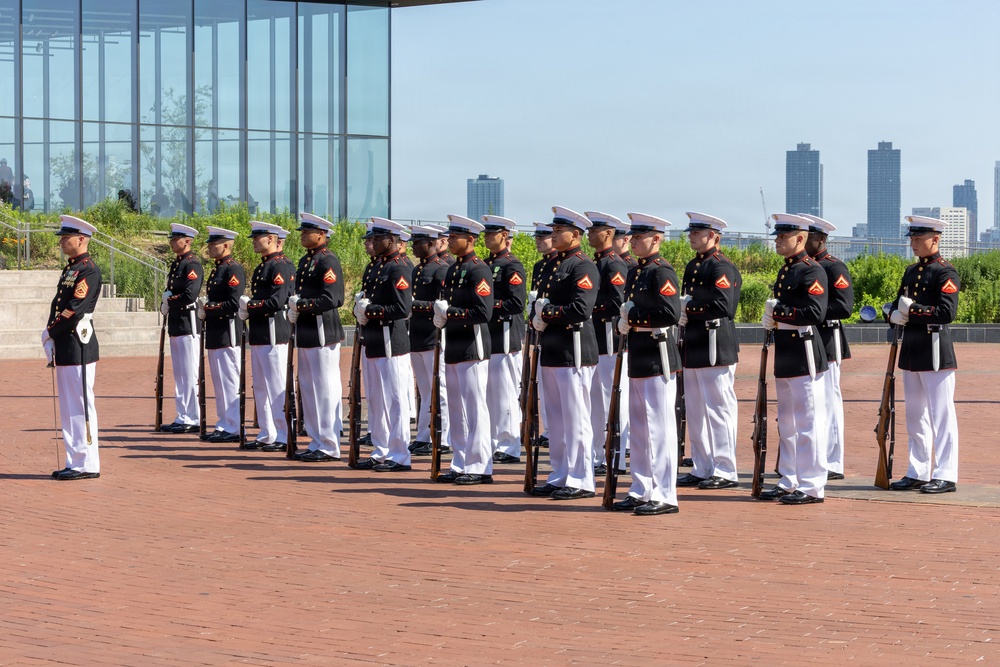 U.S. Marine Corps Silent Drill Platoon Perform at Liberty Island