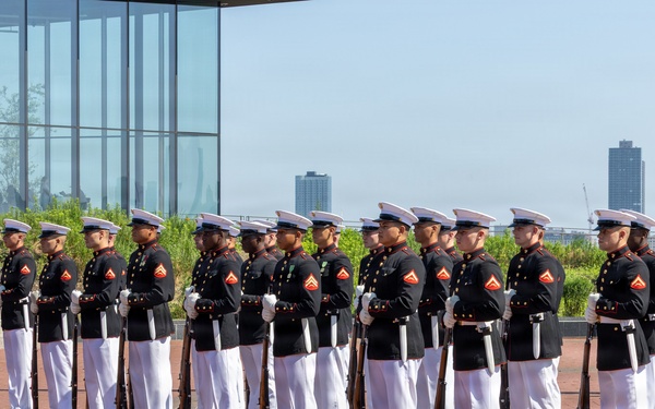 U.S. Marine Corps Silent Drill Platoon Perform at Liberty Island