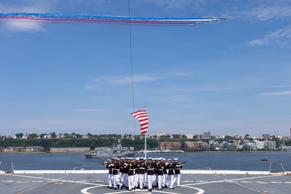 Silent Drill Platoon performs aboard the USS Arlington (LPD 24)