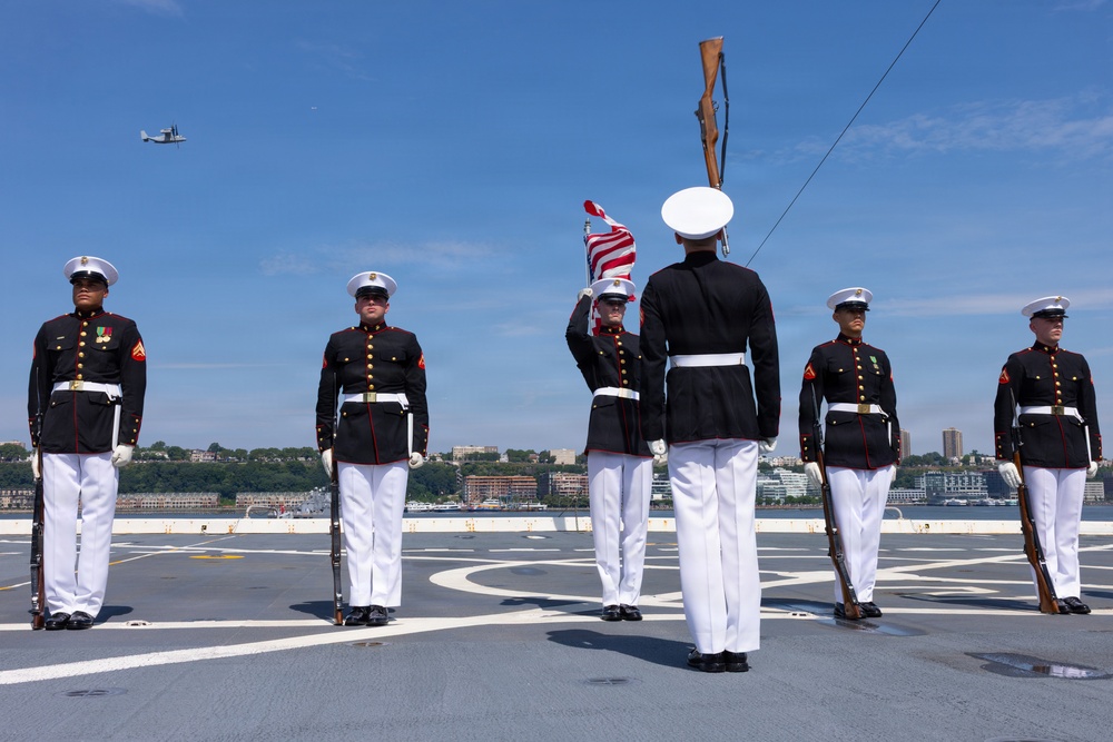 Silent Drill Platoon performs aboard the USS Arlington (LPD 24)