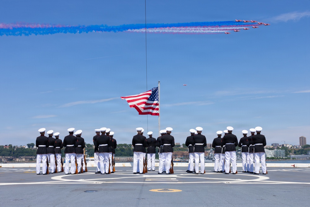 Silent Drill Platoon performs aboard the USS Arlington (LPD 24)