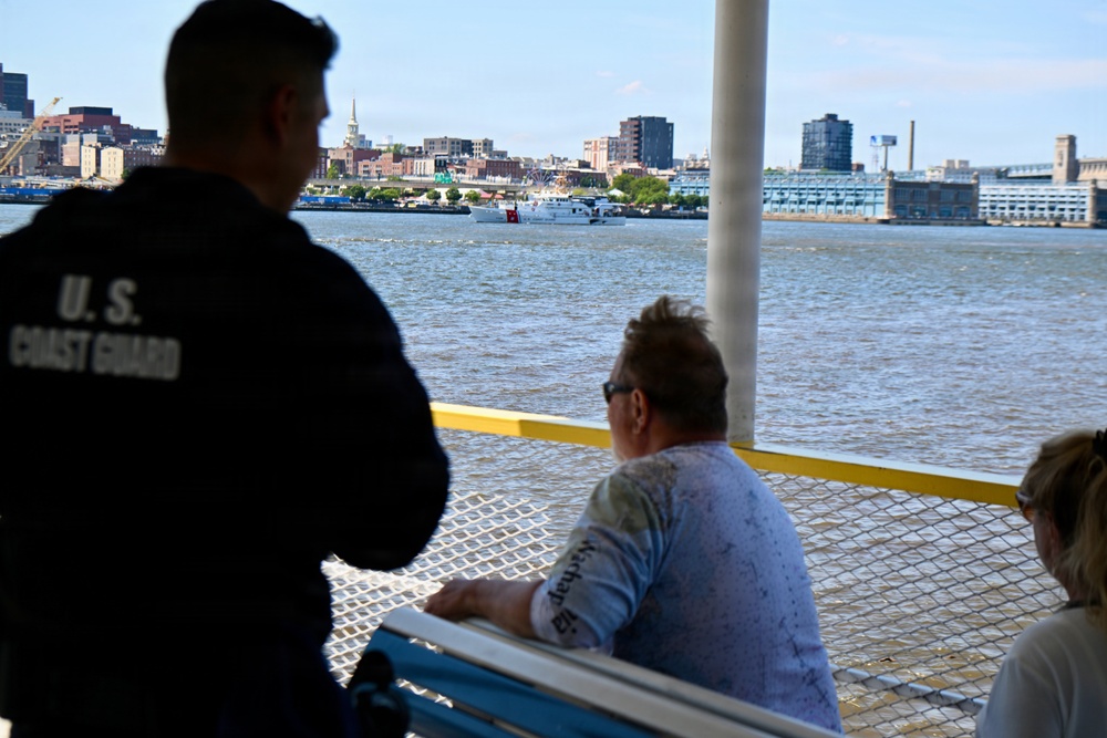 Coast Guard Secures Ferry from Philadelphia to Camden, New Jersey Amid America250
