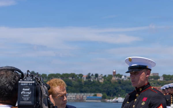 Silent Drill Platoon performs aboard the USS Arlington (LPD 24)
