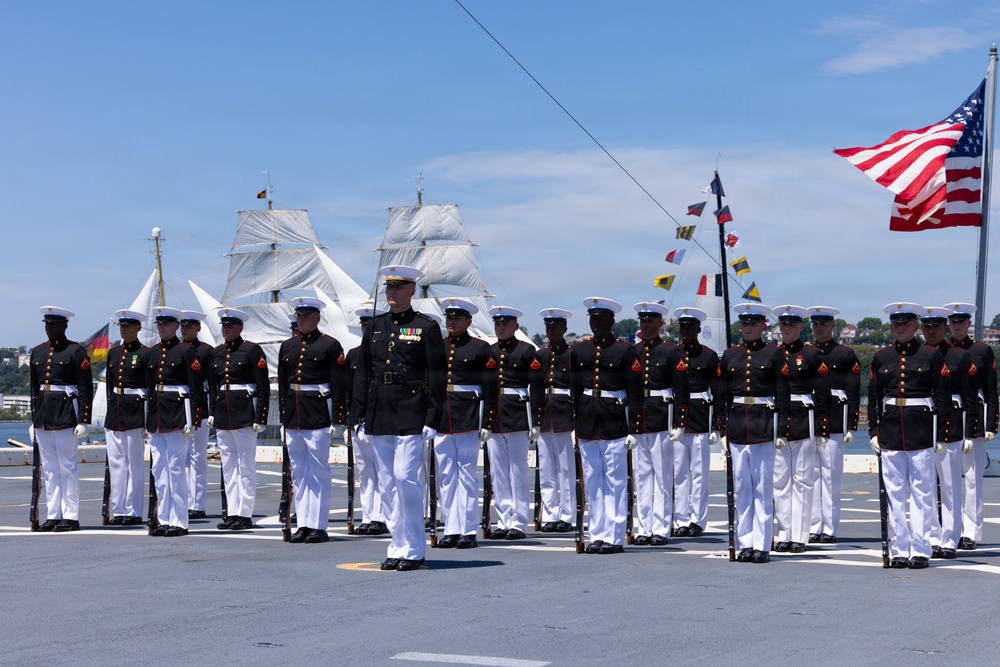 Silent Drill Platoon performs aboard the USS Arlington (LPD 24)