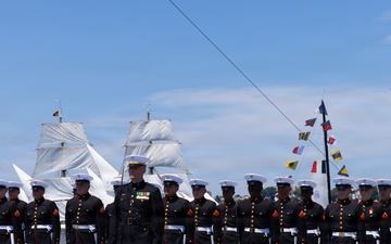 Silent Drill Platoon performs aboard the USS Arlington (LPD 24)