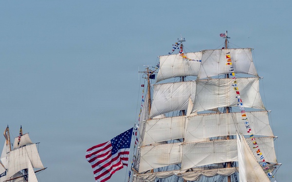 Coast Guard Cutter Eagle arrives in New York for Sail250
