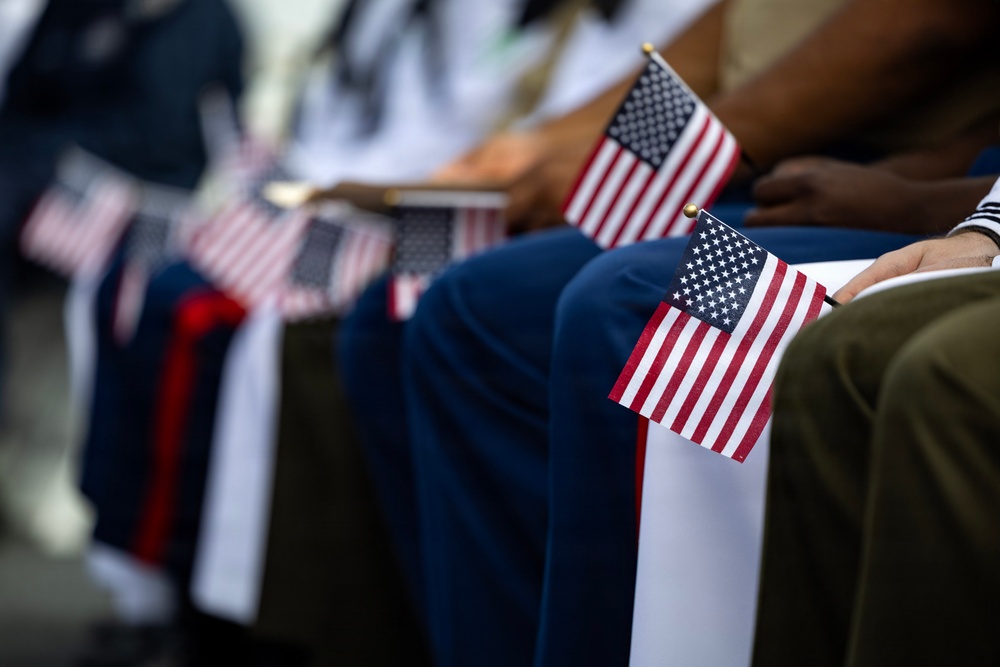 Naturalization Ceremony aboard USS Midway Museum