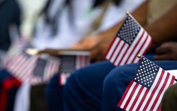 Naturalization Ceremony aboard USS Midway Museum