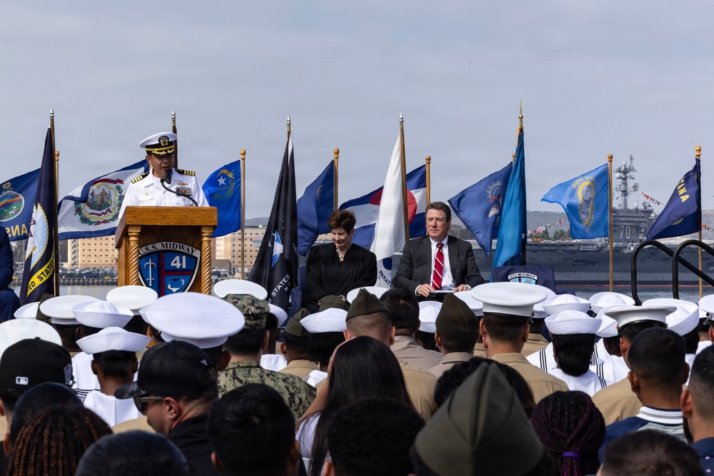 Naturalization Ceremony aboard USS Midway Museum