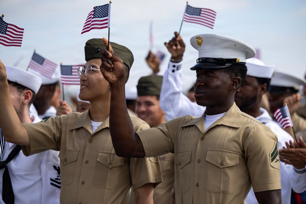 Naturalization Ceremony aboard USS Midway Museum
