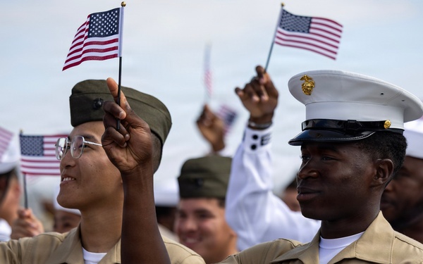 Naturalization Ceremony aboard USS Midway Museum