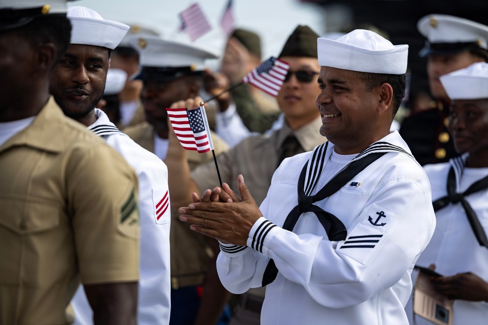 Naturalization Ceremony aboard USS Midway Museum