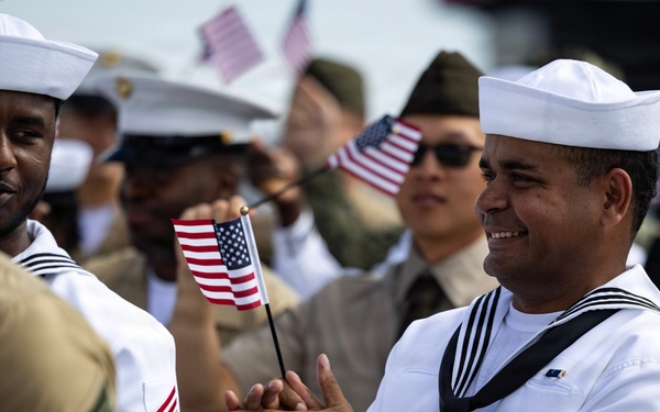 Naturalization Ceremony aboard USS Midway Museum
