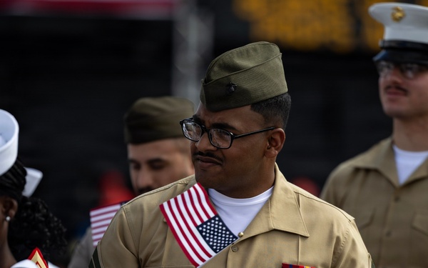 Naturalization Ceremony aboard USS Midway Museum