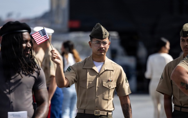 Naturalization Ceremony aboard USS Midway Museum