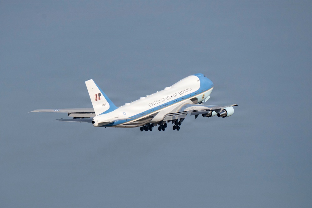 Aircraft take off from JBA for Freedom 250 flyover