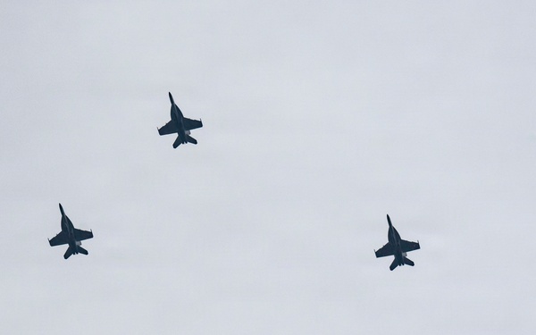 Aircraft take off from JBA for Freedom 250 flyover