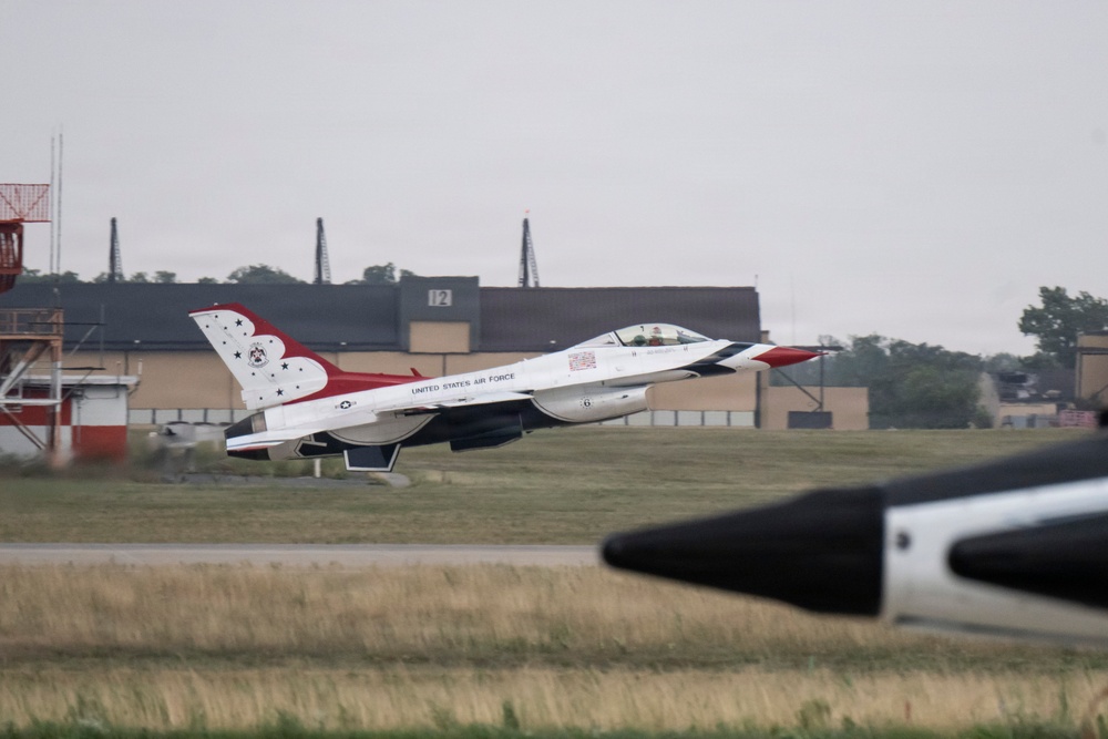 Aircraft take off from JBA for Freedom 250 flyover