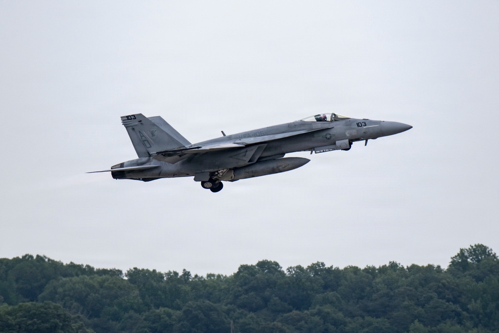 Aircraft take off from JBA for Freedom 250 flyover