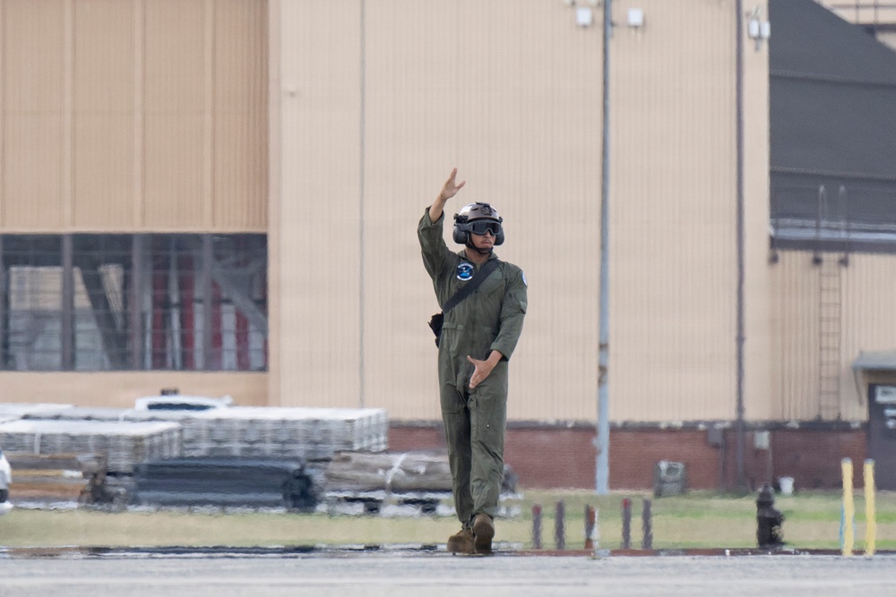 Aircraft take off from JBA for Freedom 250 flyover