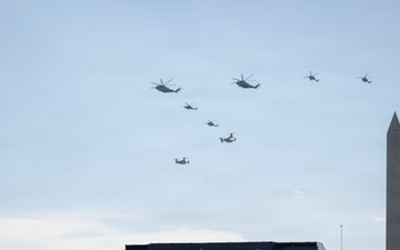 Military Aircraft do Flyovers during the Salute to America Event
