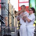 U.S. Navy Band Brass Quintet performs in Times Square