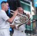 U.S. Navy Band Brass Quintet performs in Times Square