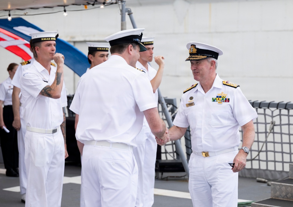 Australians hold official reception onboard HMAS Sydney during RIMPAC 2026