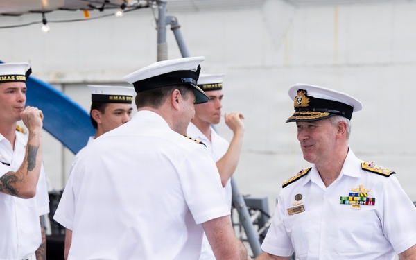 Australians hold official reception onboard HMAS Sydney during RIMPAC 2026