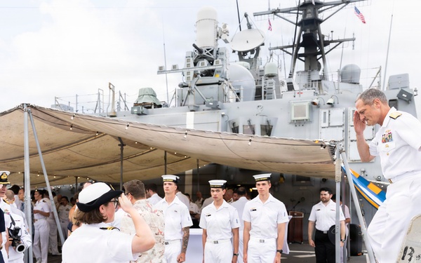 Australians hold official reception onboard HMAS Sydney during RIMPAC 2026