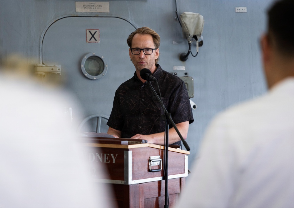 Australians hold official reception onboard HMAS Sydney during RIMPAC 2026