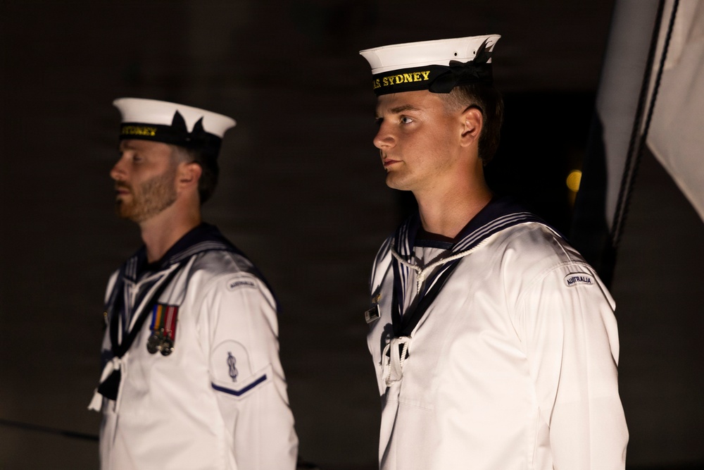 Australians hold official reception onboard HMAS Sydney during RIMPAC 2026