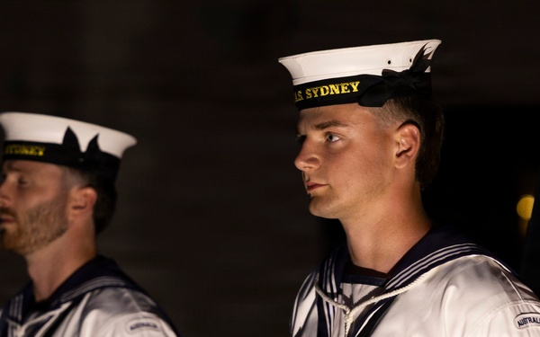 Australians hold official reception onboard HMAS Sydney during RIMPAC 2026